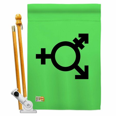 COSA 28 x 40 in. Israeli transgender & genderqueer Inspirational Support Impressions Vertical House Flag CO2038840